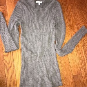 H&M Ribbed Sweater. Tight fitting. Gray. Small.